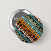 アステカカラフルス族の模様デザイン装飾 缶バッジ (正面&裏面)