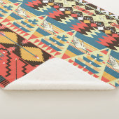 アステカカラフル:鳥、花の模様。 シェルパブランケット (3/4)