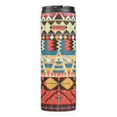 アステカカラフル：鳥、花の模様。 タンブラー (裏面)