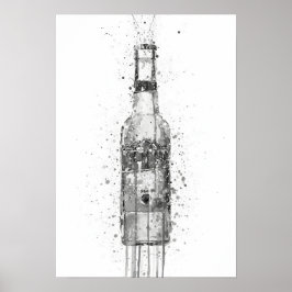 アステカゴールドグレイのビール瓶 ポスター
