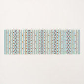 アステカシェイプ2Wayパターンラストクリームティール（緑がかった色） – 青 ヨガマット (裏面(横))