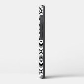 アステカスタイル化BW+グレー記号パターン Case-Mate iPhoneケース (裏面 / 左)