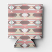 アステカスタイル2の幾何学的パターン 缶クーラー (正面)