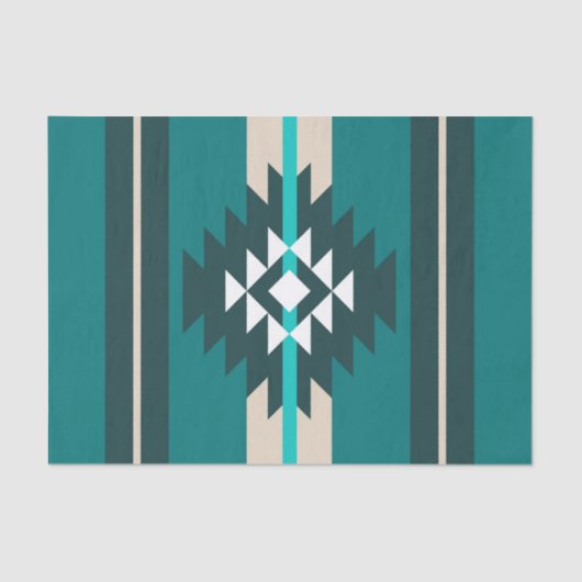 アステカデザインターコイズ 薄葉紙 (正面)
