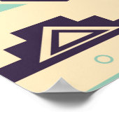 アステカトライバストライプル模様 ポスター (角)