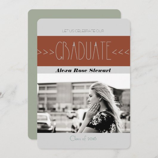 アステカトレンディー卒業党 |お知らせ 招待状 (正面/裏面)