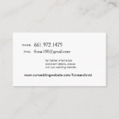 アステカペイズリーの結婚Webサイト暗い赤紫色nectarine エンクロージャーカード (裏面)