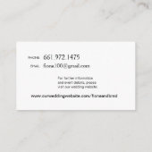 アステカペイズリー結婚のWebサイト – 暗い赤紫色 エンクロージャーカード (裏面)