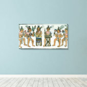 アステカミュージシャンの説明アステカ キャンバスプリント (インサイチュ (ウッドフロア))