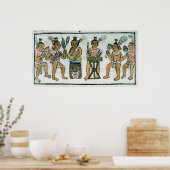 アステカミュージシャンの説明アステカ ポスター (キッチン)