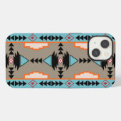 アステカメキシコ幾何学模様 iPhoneケース (裏面横)