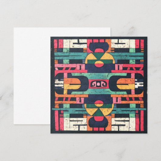 アステカモチーフ カード (正面/裏面)