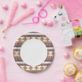 アステカラフルックパターン ペーパープレート (パーティー)