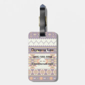 アステカラフルックパターン ラゲッジタグ (裏面縦)