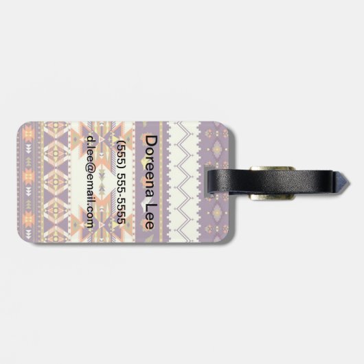 アステカラフルックパターン ラゲッジタグ (裏面横)
