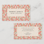 アステカ三角形パターン美容師テンプレート 名刺 (正面/裏面)