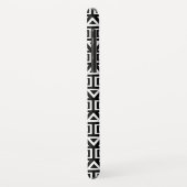 アステカ三角形+正方形パターン白（黒） Case-Mate iPhoneケース (裏面/左)