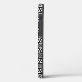 アステカ三角形+正方形パターン白（黒） Case-Mate iPhoneケース (裏面 / 左)
