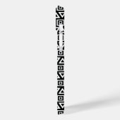 アステカ三角形+正方形パターン白(黒) Case-Mate iPhoneケース (裏面 / 左)