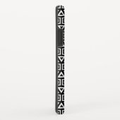 アステカ三角形+正方形パターン白（黒） Case-Mate iPhoneケース (裏面/右)