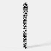 アステカ三角形+正方形パターン白（黒） iPhoneケース (右側面)