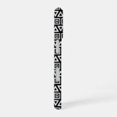 アステカ三角形+正方形パターン白（黒） iPhone 16ケース (右側面)