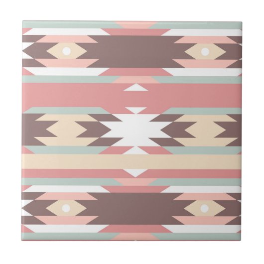 アステカ先住民アメリカデザインタイル タイル (正面)