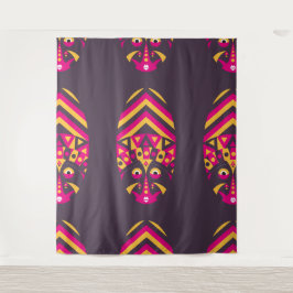 アステカ原面 タペストリー