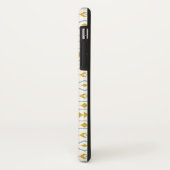 アステカ図形パターンティール(緑がかった色)金ゴールドクリーム Case-Mate iPhoneケース (裏面/左)