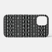 アステカ図形パターン白グレー黒 Case-Mate iPhoneケース (裏面 (横))