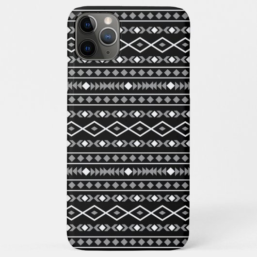 アステカ図形パターン白グレー黒 Case-Mate iPhoneケース (裏面)