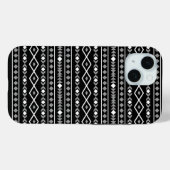 アステカ図形パターン白グレー黒 Case-Mate iPhoneケース (裏面 (横))