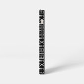 アステカ図形パターン白黒灰色 iPhoneケース (左側面)