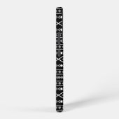 アステカ図形パターン白黒灰色 SAMSUNG GALAXYケース (右側面)