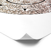 アステカ太陽円盤カレンダー ポスター (角)