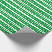 アステカ山 – 白い上の草の緑 ラッピングペーパー (角)