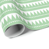 アステカ山 – 白の薄い緑 ラッピングペーパー (ロールコーナー)