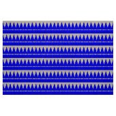 アステカ山 – 青（白） ファブリック (ファットクウォーター)