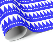 アステカ山 – 青（白） ラッピングペーパー (ロールコーナー)