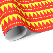 アステカ山 – 黄色の赤 ラッピングペーパー (ロールコーナー)