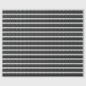 アステカ山 – 黒い上の白 ラッピングペーパー (フラット)