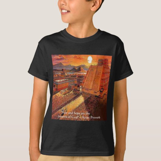 アステカ帝国+ことわざ ギフト Tシャツ & カード (正面)