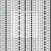 アステカ幾何学抽象パターン ファブリック (タイル)