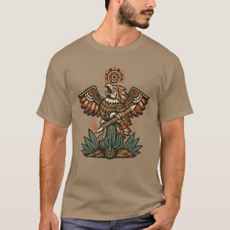 アステカ戦士の鷲 スピア ヴィンテージカラー Tシャツ