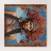 アステカ抽象芸術鮮やかトライバルフュージョンアート ジグソーパズル (横)