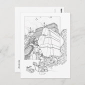 アステカ族の修業 ポストカード (正面/裏面)