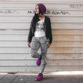 アステカ族の黒い部族三角形 レギンス