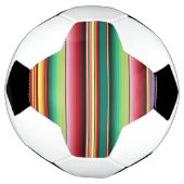 アステカ族伝統的織カラフル条線形M サッカーボール (回転)