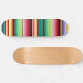 アステカ族伝統的織カラフル条線形M スケートボード (横)