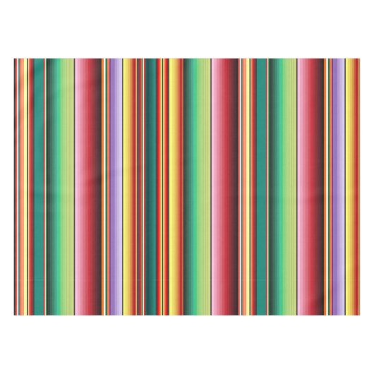 アステカ族伝統的織カラフル条線形M テーブルクロス (正面(横))